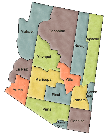 Arizona County Set - Click Image to Close