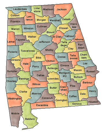 Alabama County Set